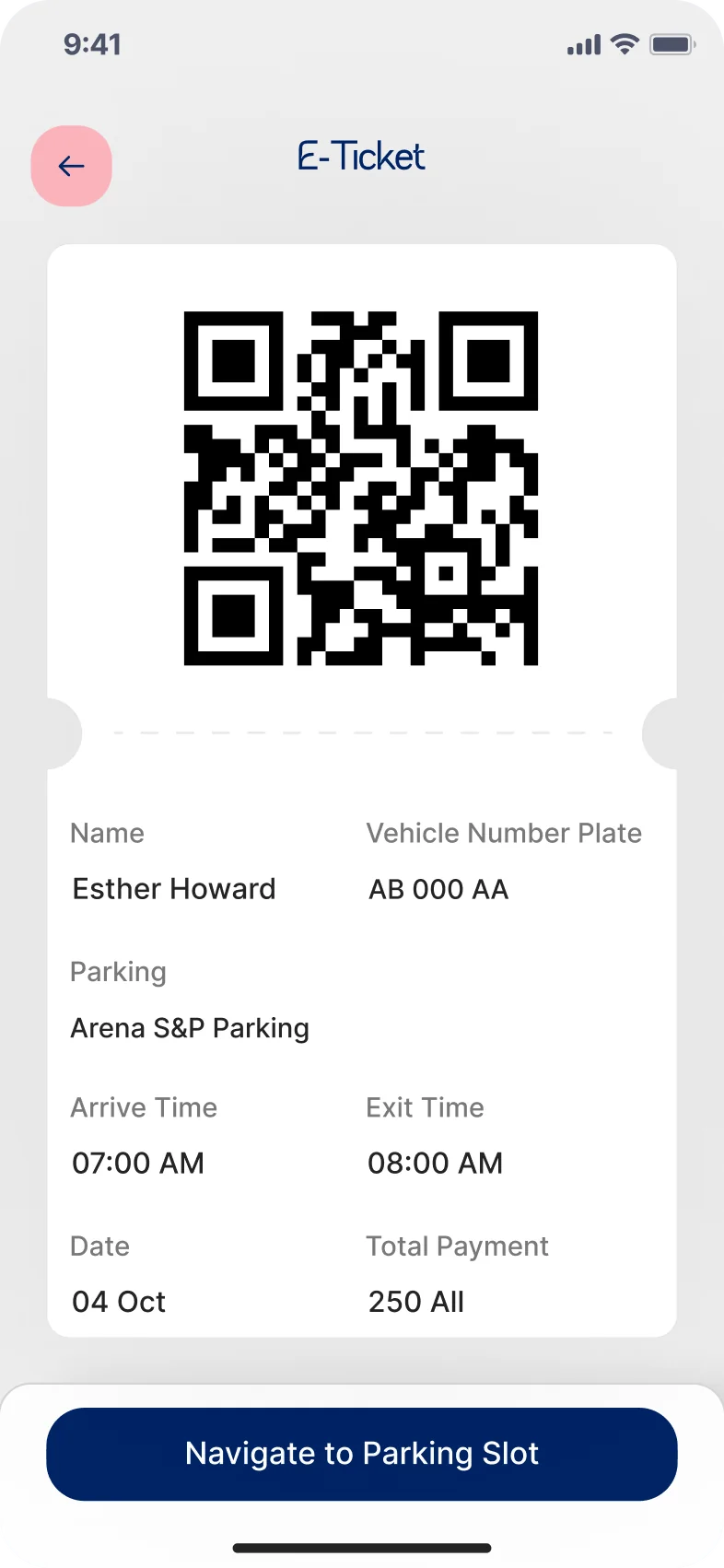 Ekrani i parkimit: bileta elektronike me kodin QR